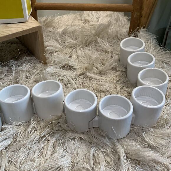 Scandinavian Ikea Varmeljushallare Interlocking Ceramic Tea Light Candle Holders - Picture 17 of 17